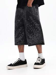 SUMWON Men Denim Shorts - Black - View 4
