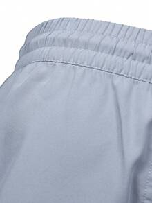 ZELFYO 男士撞色滚边休闲沙滩短裤 - 灰色 - 查看 5