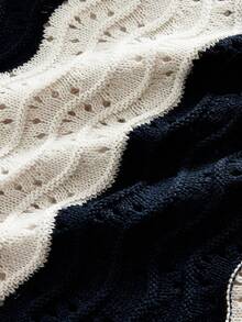 ROMWE MEN Men's Casual Contrast Stripe Short Sleeve Knit Top - Multicolor - View 5