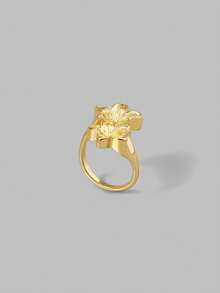 Ontre Double Flower Ring - Gold - View 3