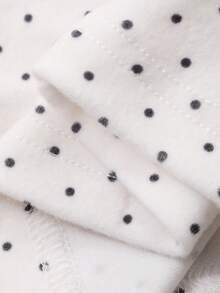 DAZY 韩版波点优雅无袖蝴蝶结女式衬衫 - 白色 - 查看 5