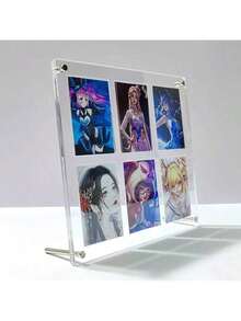 亚克力动漫角色游戏收藏卡片展示架照片透明加厚谷美收纳展示框 6.5x9.1厘米 - 黑色 - 查看 3
