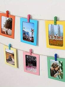 50/100/200 Pcs Colorful Artificial Wood Resin Clothespins – Colorful Mini Wooden Clothespins, Rustic Cartoon Decorative Clips, Suitable For Photo Displays, Holiday Decorations (Christmas, Thanksgiving, Graduation, Weddings) – No Batteries Required, Suitable For Diy Craftspeople...Girs Toys, Night Stand, Hanger, Pencil. Water Botle, Living Room Decor, Pen Holder, Shower Caddy, Photo Frame. Doll. Storage Box. - Multicolor - View 2