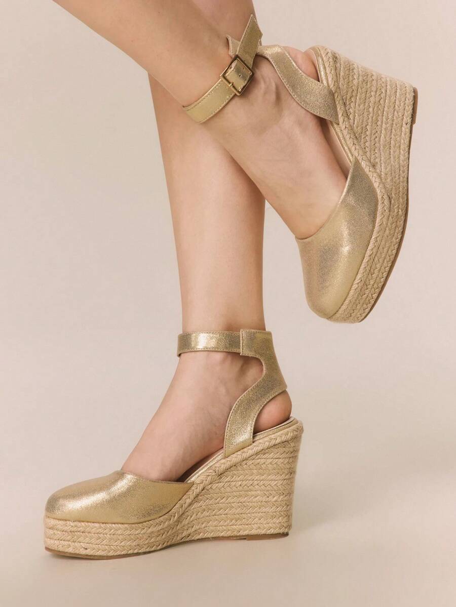 Styleloop Women Platforms & Wedge Sandals - Gold - View 1
