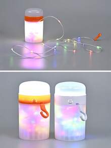 1 st multifunktionell LED-ljusslinga, 2 stilar, 10 m RGB-ljusslinga, USB-laddningsbar, bärbar hängande design, för camping och festdekor, perfekt present - Laddningsmodell med stor kapacitet - Visa 7