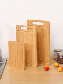 Thớt tre có lỗ thoát nước dùng trong nhà bếp, thích hợp để thái thịt, trái cây và rau củ (Món quà hoàn hảo). - Nhiều màu - Xem 5