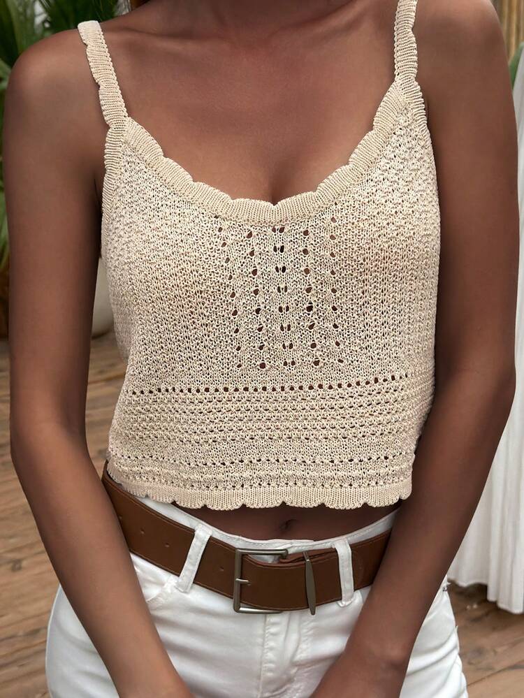 Women's Bohemian Style Beach Vacation Layering Cropped Camisole Summer