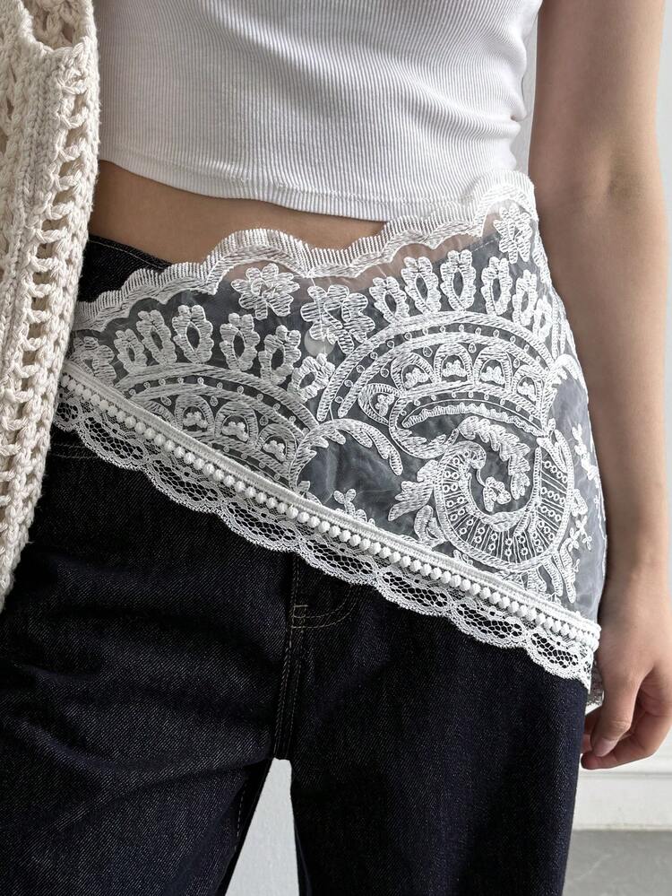 Women's Lace Patchwork Versatile Date Night & Casual Wear Mini Skirt