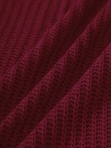 SHEIN LUNE Women's Casual Loose Solid Color Camisole Knit Top - Burgundy - View 4