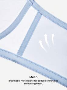 LUVLETTE Bra Minimizer Dream Curve Air Blue Tanpa Lapisan, Cakupan Penuh, Penopang Samping, Jaring Berudara, Nyaman dan Ringan - Baby Blue - View 9
