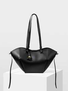 MOTF PREMIUM 女士手提包，简约日常单肩包 - 黑色 - 查看 2