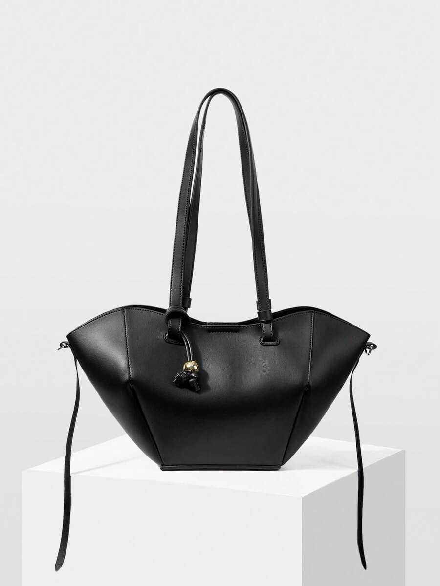 MOTF PREMIUM 女士手提包，简约日常单肩包 - 黑色 - 查看 2