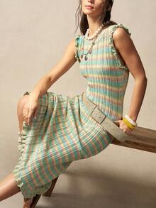 Bohemela 波西米亚风海滩度假女士轻薄毛衣连衣裙 - 彩色 - 查看 3