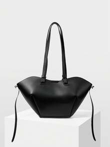 MOTF PREMIUM 女士手提包，简约日常单肩包 - 黑色 - 查看 5