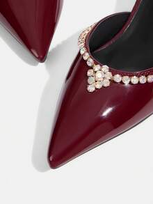 CUCCOO TILAWA Ladies, Spike Buckles, High Heels. - Burgundy - View 6