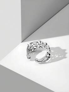 MOTF PREMIUM 18K镀银珠饰开口戒指 - 銀色 - 查看 8