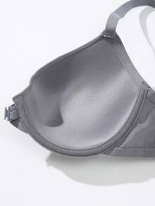 SHEIN 1pc Women's Underwire Bra - Grey - View 7