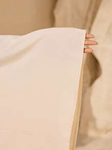 Al Najma 女士印花立领短袖优雅阿拉伯风格连衣裙 - 杏色 - 查看 8