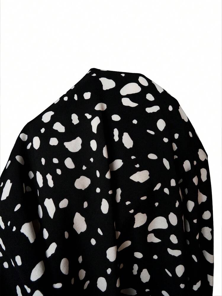 Plus Size Women Allover Print Casual Versatile Date & Outing A-Line Skirt Black And White Skirt Elegant Skirt Cheetah Skirt Summer For Women Beach Vacation Patterned Skirt Midi