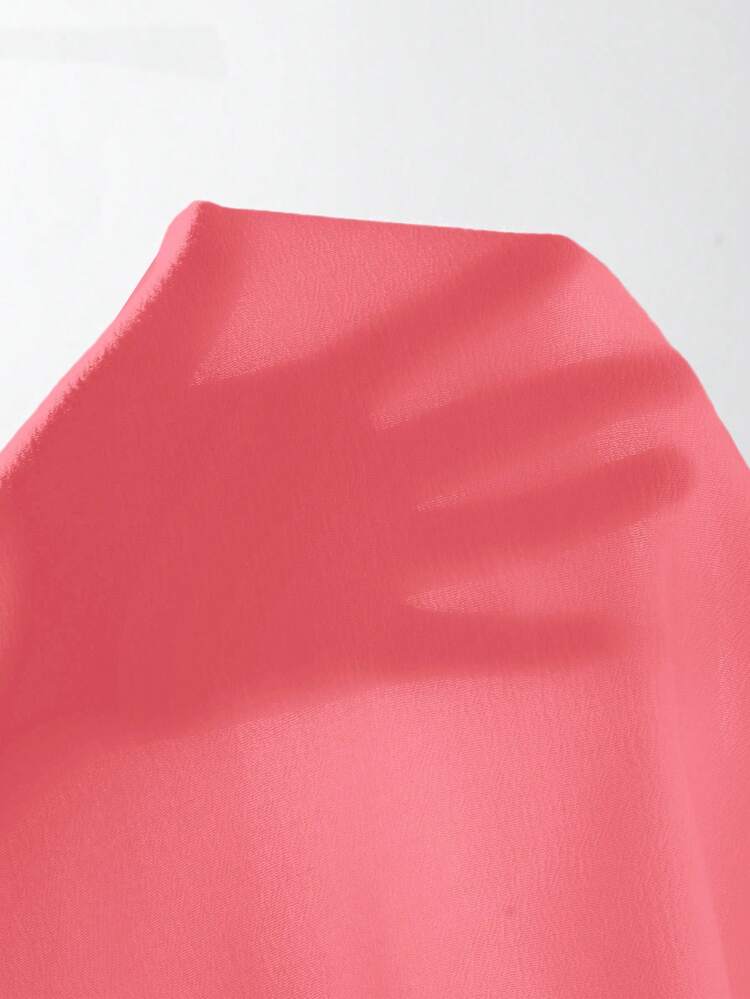 Plus Size Women's Summer Casual Vacation  Solid Color Pink Round Neck Casual Loose Fit Tank Top,Summer\Vacation,Summer Holiday,Spring Break Outfits ,Vacation Outfits Women ,Holiday Outfits For Women,Going Out Outfits,2026 New Clothes,Simple And Fashionable For Everyday Wear,Suitable For Summer, Vacation, Daily Wear