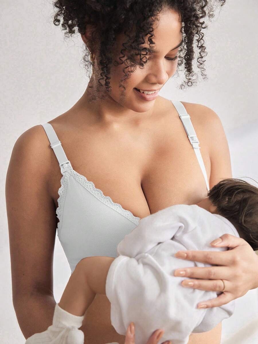 Moonlight&Mama Women's Popular Minimalist Solid Color Comfortable High Cost-Effective High Quality Portable Maternity Bra, 1pc - White - View 1