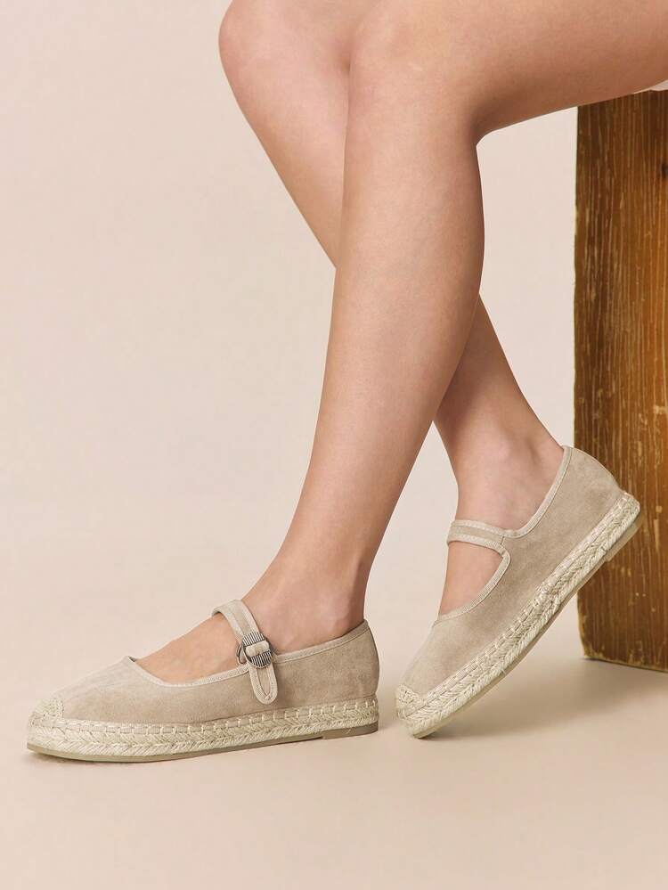 Women's Floral Embroidered Casual Loafers, Daily Wear For Christmas And New Year Holiday Vibe Fall And Winter - Mary Jane Khaki - View 5