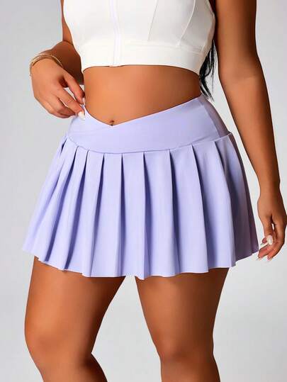 Rhythm Era Falda-pantalón deportiva de unicolor para mujer talla grande Rhythm Era, de moda y adecuada para el verano