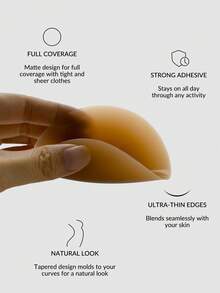 SHAPORA 3 pares de sujetadores adhesivos para mujer - Café integral - Ver 2