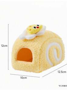 1Pc Bread Roll Towel Roll Hamster Bed, Golden Hamster Small House, Cute Bread & Cake Shape, Hamster Hideout House, Warm & Cold Resistant. - Multicolor - View 19