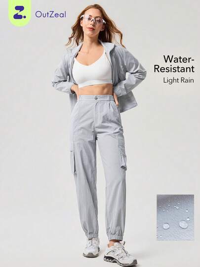 OutZeal Women Outdoor Pants Hiking Camping Water-Resistant Cargo Pocket Jogger Pants