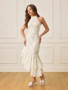 CUCCOO HITCHD Zapatos de mujer de estilo de hada elegante con lazo, punta cuadrada y tacón de aguja, para el verano, color blanco - Blanco - Ver 3