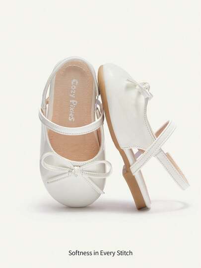 Cozy Pixies Un par de zapatos planos de estilo princesa para niña, de temporada, versátiles y casuales, con lazo, apropiados para bodas, fiestas y uso diario, de estilo princesa y academia