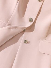 GlowEve Women's Elegant Solid Color Sleeveless Blouse For Commuting, Summer - Pink - View 3