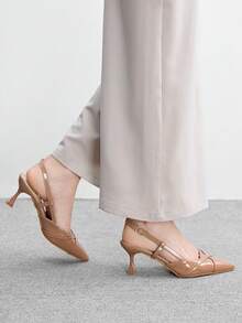 CUCCOO BIZCHIC Giày cao gót nữ - Màu Khaki - Xem 7