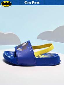 BATMAN X Cozy Pixies 1 par de sandalias planas de verano versátiles y bonitas con gráficos para bebés - Azul - Ver 7