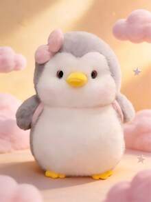 POKOJA LAND 1个9.84英寸毛绒企鹅玩具，送给朋友的可爱创意玩具，企鹅情侣背包，企鹅抓娃娃机玩具，睡觉时可以抱着的玩具，生日礼物 - 彩色 - 查看 9