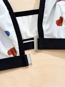 Sweet Heart Spiral Print Front-Closure Women's Camisole Bra - Multicolor - View 6