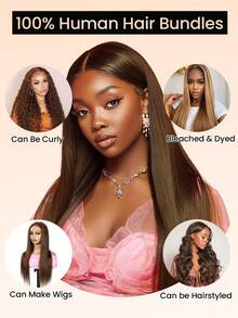 红棕色直发束 8-30 英寸直发接发 女士适用 1 束真人发 - S4 - 查看 9