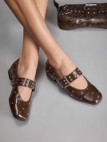 CUCCOO GRLICON Zapatos planos para mujer - PU marrón - Ver 2