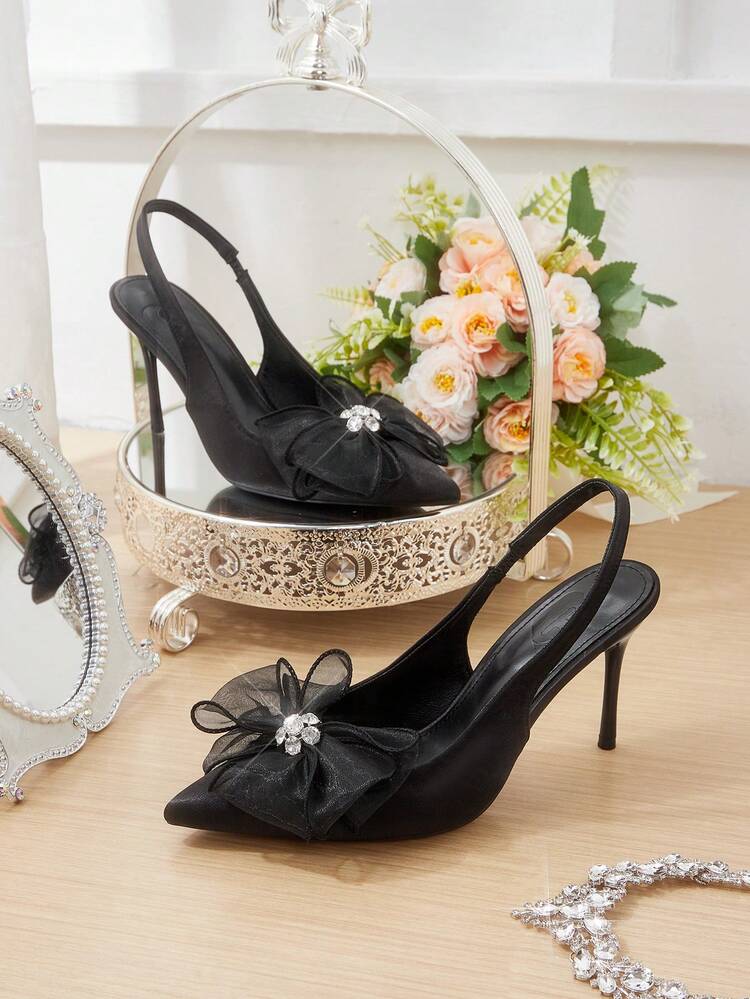 CUCCOO HITCHD Women's Pointed Toe Buckle Design Fashionable High Heels, Versatile For Daily Wear Summer Shoes Wedding Shoes Bride Shoes