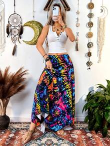 Fembélia 2026新款春夏扎染印花图案女裙 - 彩色 - 查看 5