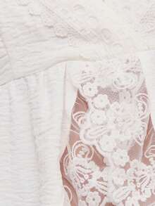 Nöista 白色吊带背心，领口和下摆饰有蕾丝花边，荷叶边设计。适合春夏穿着，女士款。 - 白色 - 查看 7