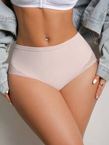 DesireSculpt 2件装蕾丝拼接女士比基尼三角裤 - 彩色 - 查看 5