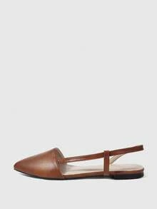 Sleekvia Women's Pointed Toe Casual Versatile Flat Shoes - Brown - View 5