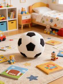 POKOJA LAND Simulation Soccer Plush Toy Soft Soccer Pillow, Bedroom And Sofa Soccer Decorations, Party Decorations, Great Birthday Holiday Gift For Kids Boyfriend, Surprise Gift For Fans - Multicolor - View 4