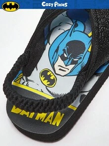 BATMAN X Cozy Pixies 1 Pair Summer Casual All-Match Cute Funny Beach Holiday Flat Sandals For Toddler Boys - Black - View 5