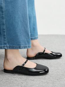 CUCCOO BIZCHIC Wowen 女鞋 通勤日常旅行时尚百搭黑色平底凉鞋 - 黑色 - 查看 5