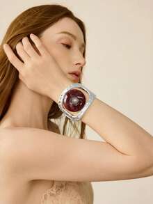 MOTF PREMIUM 银色哑光金色树脂手镯 - 銀色 - 查看 1