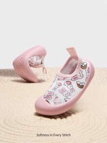 Cozy Pixies 1 Đôi dép đi trong nhà hình thỏ cầu vồng màu hồng dành cho bé gái, kiểu dáng thời trang, dễ thương, thoải mái và nhẹ, phù hợp cho các hoạt động trong nhà hàng ngày, đi biển, bơi lội hoặc lội nước (Mẫu ngẫu nhiên) - Hồng - Xem 2