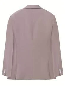 Calvornis Blazer de unicolor versátil y de moda para hombres, para ir al trabajo y eventos formales - Rosa vieja - Ver 2